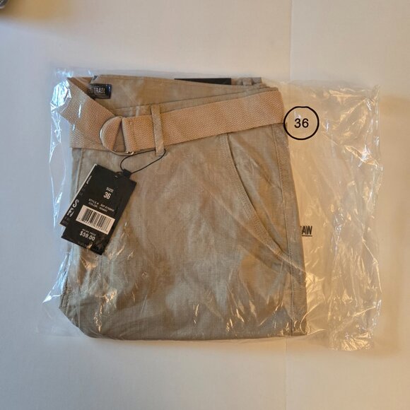 Rugged Trail Men's Stretch Ripstop Cargo Shorts w/belt Black, Tan and Gray - Picture 5 of 6